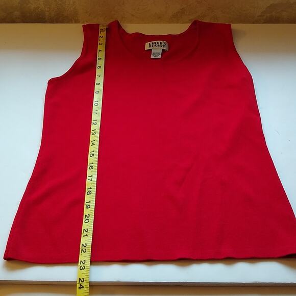 Chico design red sleeveless top. Size 1 - Picture 7 of 7